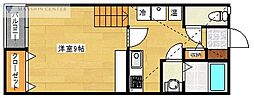 GAKUENヒルズB 1Kの間取図画像