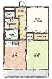 アーバン・プロムナード 2DKの間取図画像