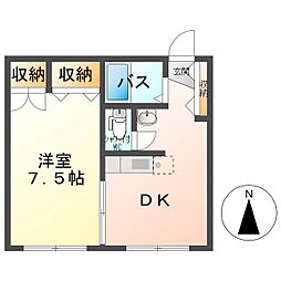 コーポタキモリ 1DKの間取図画像