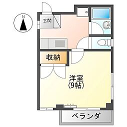 本町セブンマンション 1Kの間取図画像