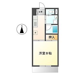ハイツ太田C 1Kの間取図画像