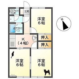 プラムヒルズ 3Kの間取図画像