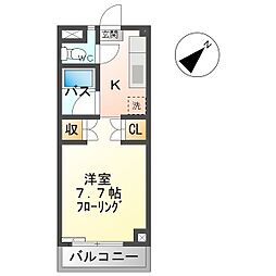 ロックヒルズ 1Kの間取図画像