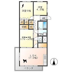 グランドハイツ白銀 3LDKの間取図画像