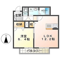 LeCielR 1LDKの間取図画像