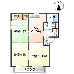 メゾン・エスポワールA 3DKの間取図画像