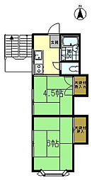 メゾンタムラ 2Kの間取図画像