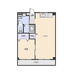 ピュアハート 1LDKの間取図画像