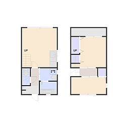 マリ・クレールC 2DKの間取図画像
