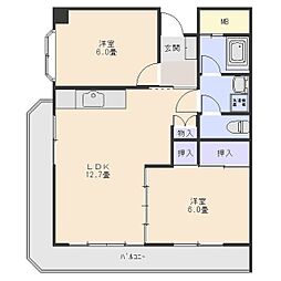ハイツグリーンプラザ 2LDKの間取図画像