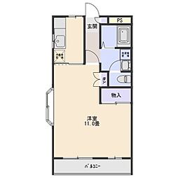 ハイツ大利根3B棟 1Kの間取図画像