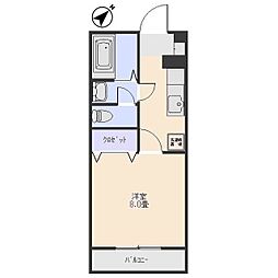 ポラリス 1Kの間取図画像