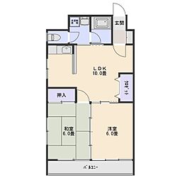 菊地ビル 2LDKの間取図画像