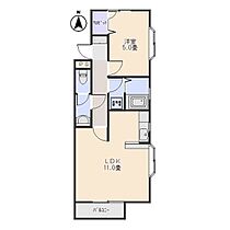 ビッグゼン 2-D ｜ 群馬県前橋市上小出町３丁目34-2（賃貸アパート1LDK・2階・39.23㎡） その2