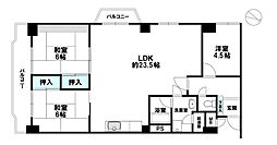 エドウィン真駒内 3LDKの間取図画像