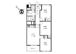 第2ファミール札幌 3LDKの間取図画像