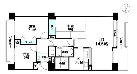 西向き11階3LDK