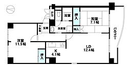 ルーベデンス藻岩A 2LDKの間取図画像