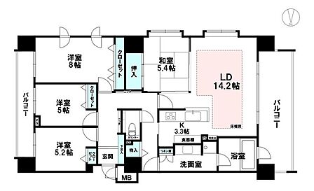 4LDK 間取り