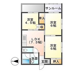 間取図画像 3DK