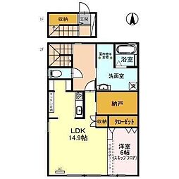 PacificHills 1LDKの間取図画像