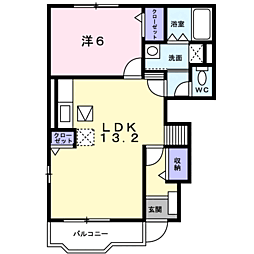 メゾン・コム・シェ・ヴ 1LDKの間取図画像