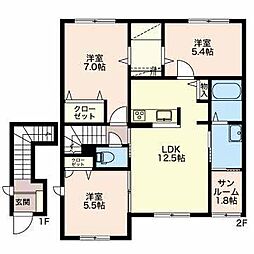 シャーメゾンII 2階