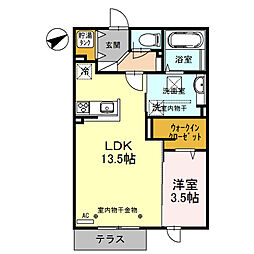 ロイヤル・エン 1LDKの間取図画像