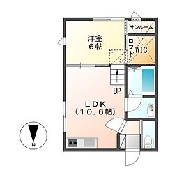 アヴニール 1LDKの間取図画像