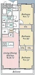 アドミレー成増 3LDKの間取図画像
