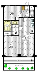 サンパレス三鷹 2LDKの間取図画像