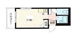 マーベラスＡ 3階ワンルームの間取り