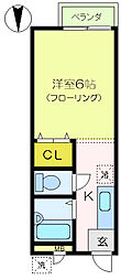ジョイハイツ ワンルームの間取図画像
