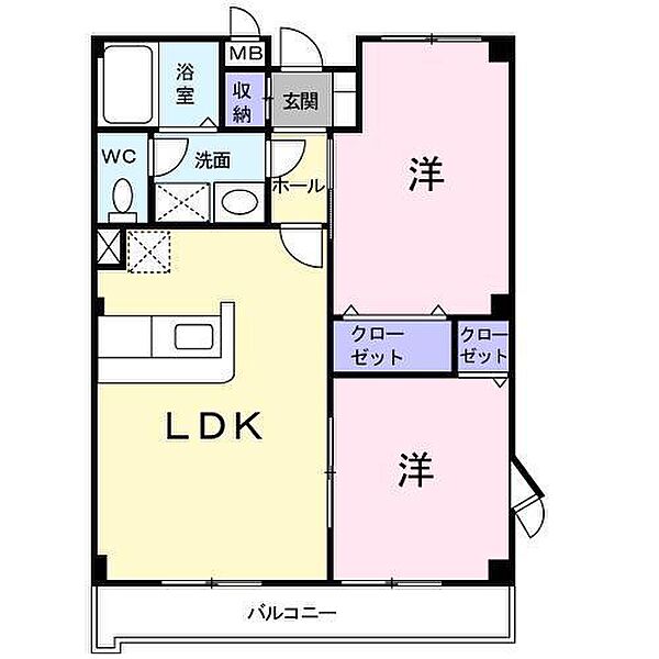 オフィスエクセラン 201｜青森県八戸市南類家5丁目(賃貸アパート2LDK・2階・51.26㎡)の写真 その2