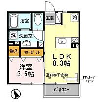 シルフハイムＡ 205 ｜ 青森県八戸市沼館1丁目（賃貸アパート1LDK・2階・30.30㎡） その2