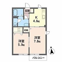 ヴィータＢ 103 ｜ 青森県八戸市根城7丁目（賃貸アパート2K・1階・41.20㎡） その2