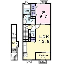 ボニート 1LDKの間取図画像