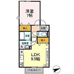プチ・セジュール洲先町 1LDKの間取図画像