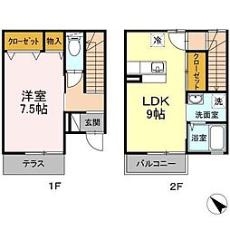 メゾンパシオン 1LDKの間取図画像