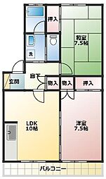 ハイパーク.KE棟 2LDKの間取図画像