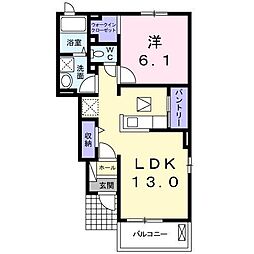 エテルノフィオーレ1 1LDKの間取図画像