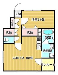 ル・グラン 1LDKの間取図画像