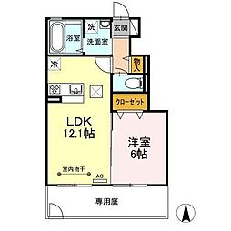 サニースクエア 1LDKの間取図画像