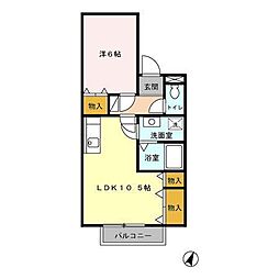 フレマリール新井田 1LDKの間取図画像