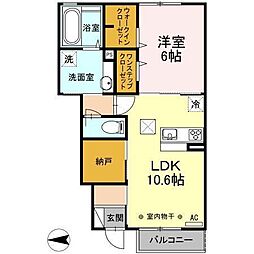 スヴァーラ新井田 1LDKの間取図画像