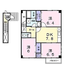 グランヴェール21C 3DKの間取図画像