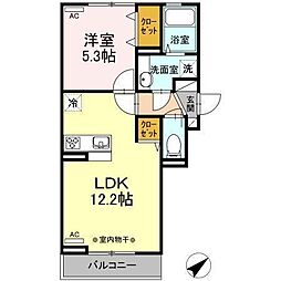 グレイスコートYKY 1LDKの間取図画像