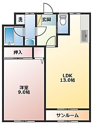 ハイパーク.KB棟 1LDKの間取図画像