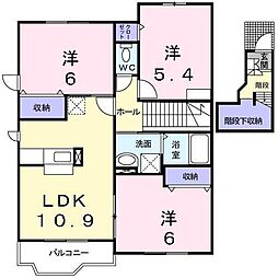 サンアルストロメリアA 3LDKの間取図画像