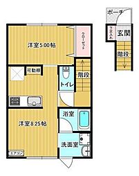 エターナル II 1LDKの間取図画像